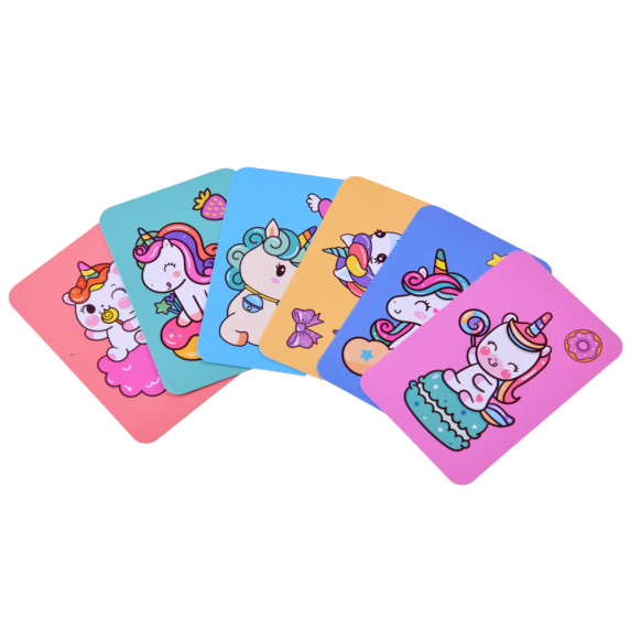 Carte magnetică de puzzle  unicorn -Inlea4Fun MAGNETIC BOOK UNICORN- 39 de elemente