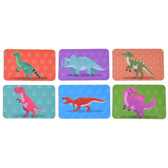 Carte de puzzle magnetică 36 de elemente Inlea4Fun - MAGNETIC BOOK DINOSAUR - dinozauri