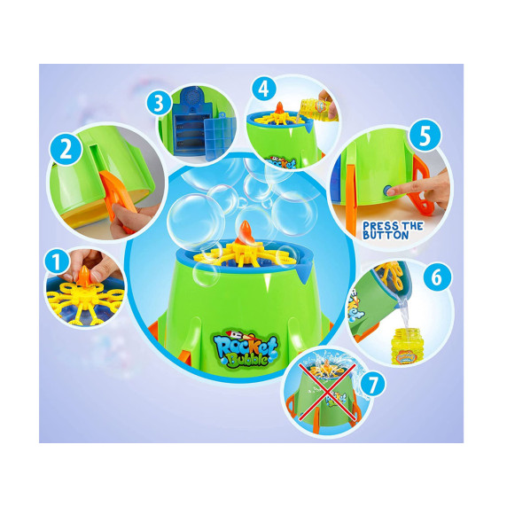 Aparat suflantă bule - navă spațială - Inlea4Fun ROCKET BUBBLE