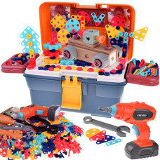 Set creativ de bricolaj cu 298 elemente - Inlea4Fun TOOL BOX SCREW - 