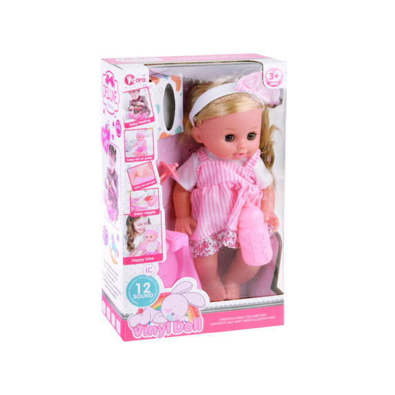 Interaktívna bábika so zvukmi a cikaním Inlea4Fun VINYL DOLL