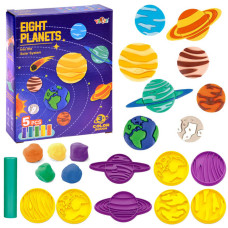 Set de palastelină - Inlea4Fun EIGHT PLANETS - sistem solar - 