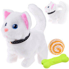 Interaktív cica Moves Walks Meows ZA4654 BI - fehér - 