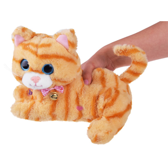 Interaktív cica, macska kiegészítőkkel Inlea4Fun CUTE PETS - Piros