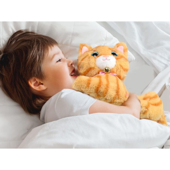 Interaktív cica, macska kiegészítőkkel Inlea4Fun CUTE PETS - Piros