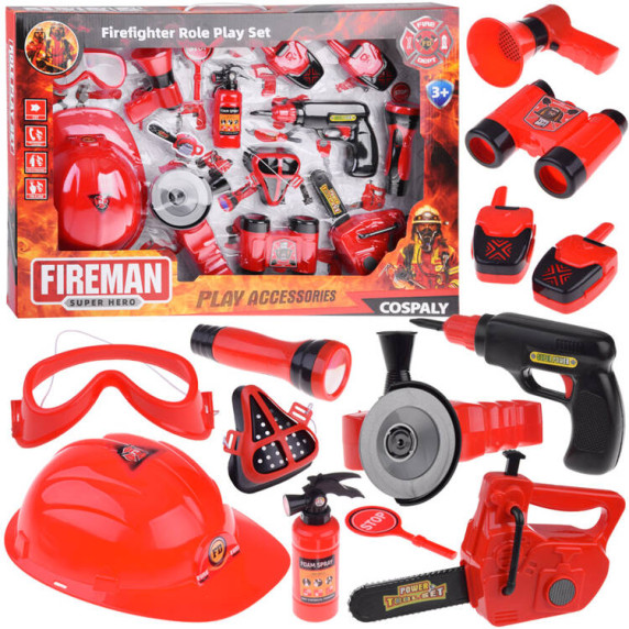 Játék tűzoltó készlet 13 darabos Inlea4Fun FIREMAN