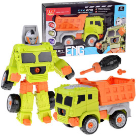 Építőipari jármű dömper, autó-robot 2az1-ben  Inlea4Fun ROBOT ENG - 