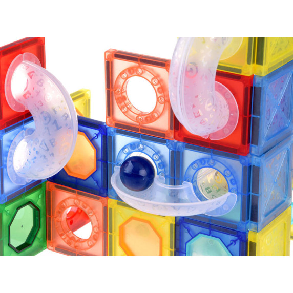 Jucărie construcție magnetică - 123 piese - Inlea4Fun MAGNET BLOCKS