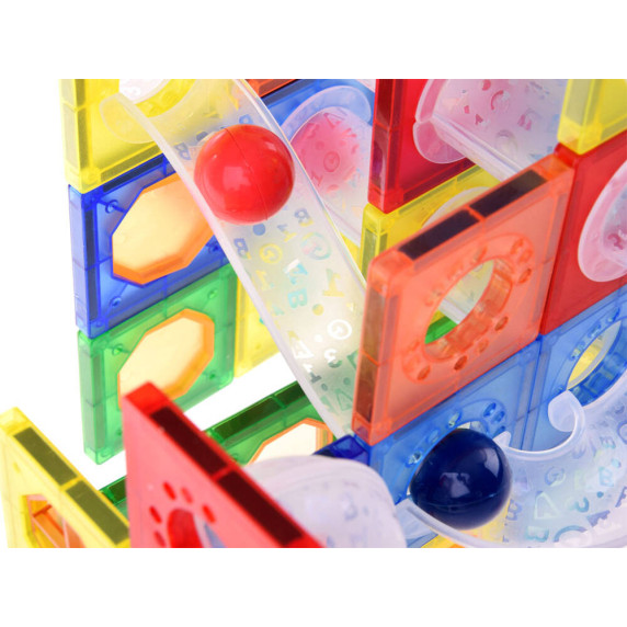 Jucărie construcție magnetică - 123 piese - Inlea4Fun MAGNET BLOCKS