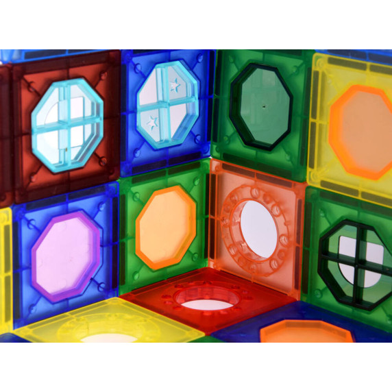 Jucărie construcție magnetică - 123 piese - Inlea4Fun MAGNET BLOCKS