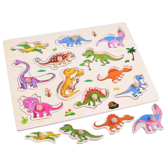 Fa formaberakó puzzle 11 darabos Inlea4Fun ZA4723 - Dinoszauruszok