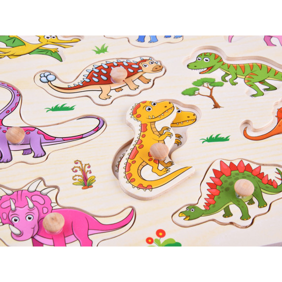 Fa formaberakó puzzle 11 darabos Inlea4Fun ZA4723 - Dinoszauruszok