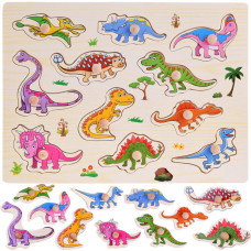 Puzzle din lemn - dinozauri -11 piese - ZA4723 - 