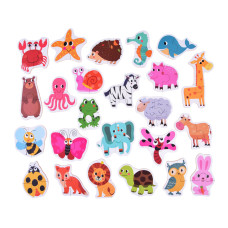 Színes puzzle 24 darabos Inlea4Fun ANIMALS PUZZLE - Állatos - 