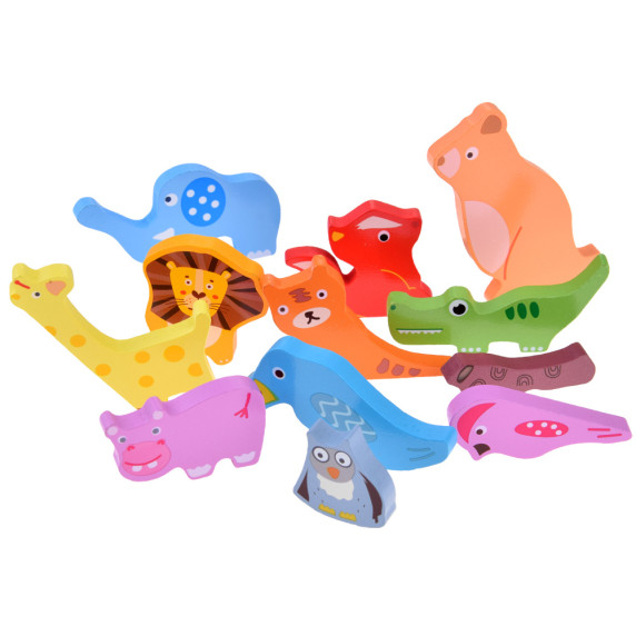 Drevené puzzle Zvieratká zo ZOO 13 dielikov Inlea4Fun