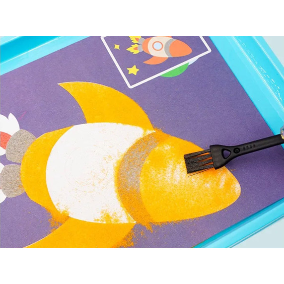 Set de pictură cu nisip - Inlea4Fun SAND CREATIVE PAINTING - vehivoli cu  16 poze și 12 culori