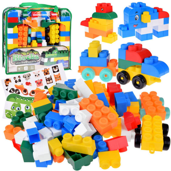 Műanyag építőjáték 88 darabos Inlea4Fun ZOO