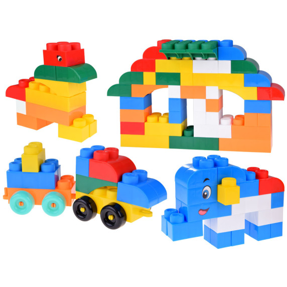 Műanyag építőjáték 88 darabos Inlea4Fun ZOO