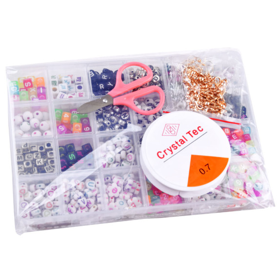 Gyöngyfűző készlet Inlea4Fun CRYSTAL TEC 0,7 LETTER