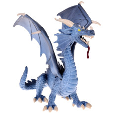 Figurină Dragon Gri Majestic cu aripi flexibile - Inlea4Fun - 