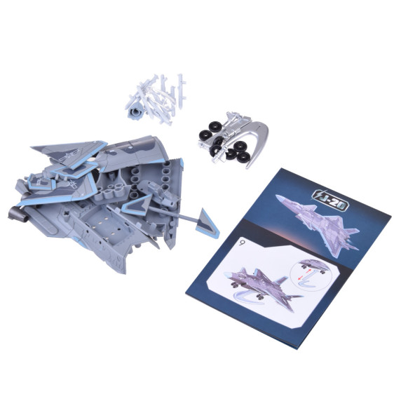 Építőjáték J-20 vadászrepülőgép modell 1:100 Inlea4Fun STEALTH FIGHTER