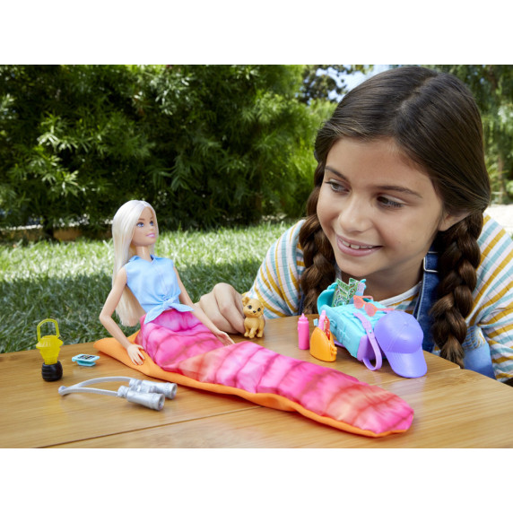 Bábika Barbie Malibu Camping bábika cestovateľka s doplnkami BARBIE ZA5086