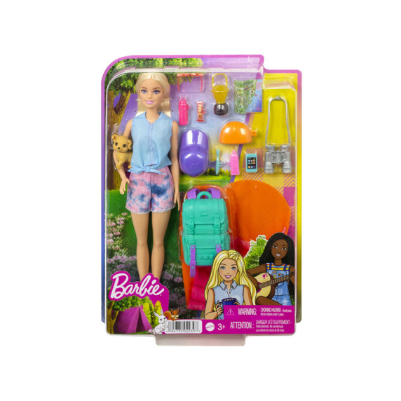 Bábika Barbie Malibu Camping bábika cestovateľka s doplnkami BARBIE ZA5086