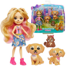 Enchantimals baba Golden Retriever mókus kölyök figurák - 