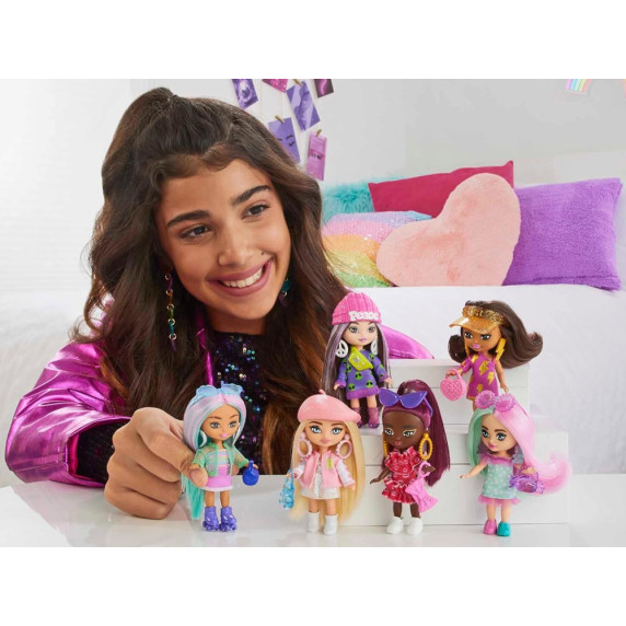 Stílusos divatbaba Barbie Extra Mini Minis kiegészítők HLN46 ZA5105 B