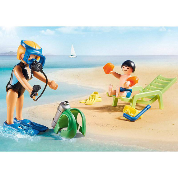 Kreatív építőkészlet Vízisport iskola 73 darabos Playmobil Family Fun 70090