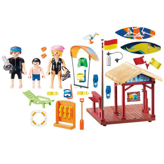 Kreatív építőkészlet Vízisport iskola 73 darabos Playmobil Family Fun 70090