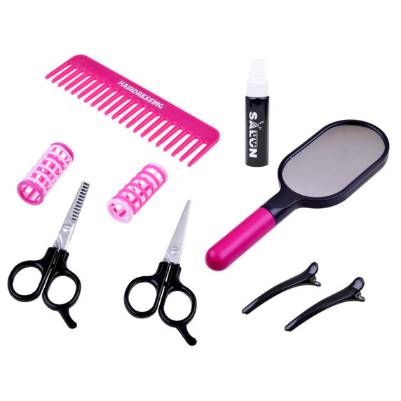 Játék fodrász készlet Inlea4Fun HAIR DRYER STYLING SET - Rózsaszín