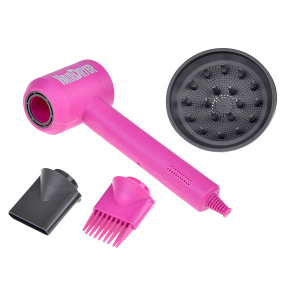 Játék fodrász készlet Inlea4Fun HAIR DRYER STYLING SET - Rózsaszín