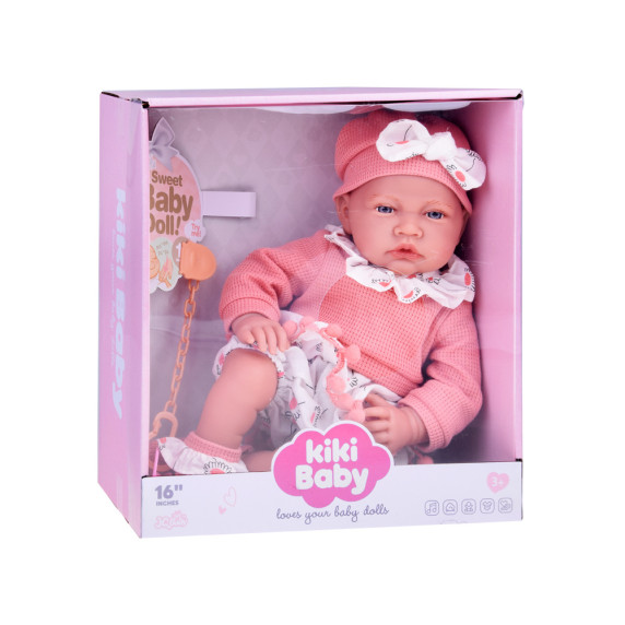 Interaktívna bábika bábätko s doplnkami 48 cm Inlea4Fun KIKI BABY - ružové