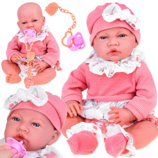 Interaktívna bábika bábätko s doplnkami 48 cm Inlea4Fun KIKI BABY - ružové - 