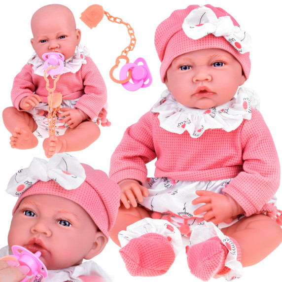 Interaktívna bábika bábätko s doplnkami 48 cm Inlea4Fun KIKI BABY - ružové