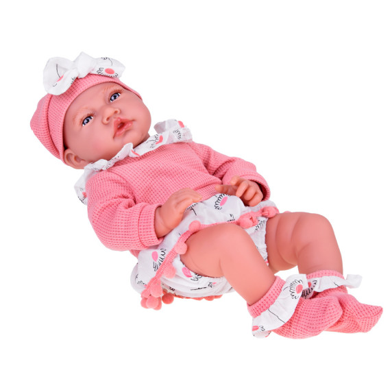 Interaktívna bábika bábätko s doplnkami 48 cm Inlea4Fun KIKI BABY - ružové