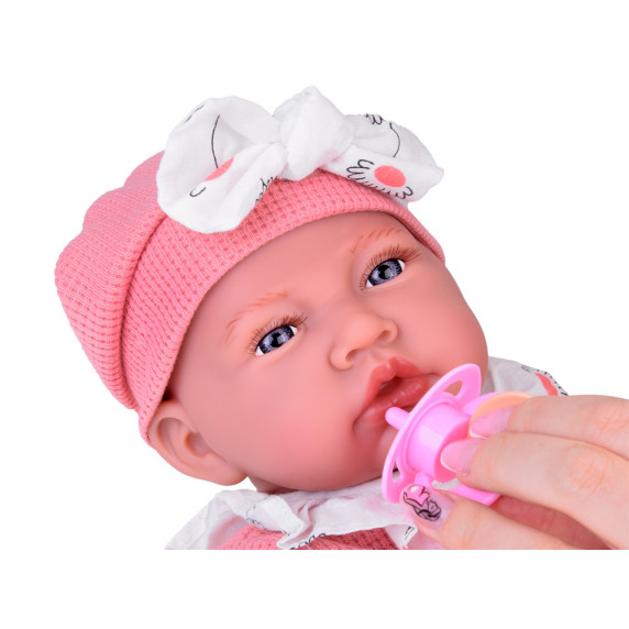 Interaktívna bábika bábätko s doplnkami 48 cm Inlea4Fun KIKI BABY - ružové