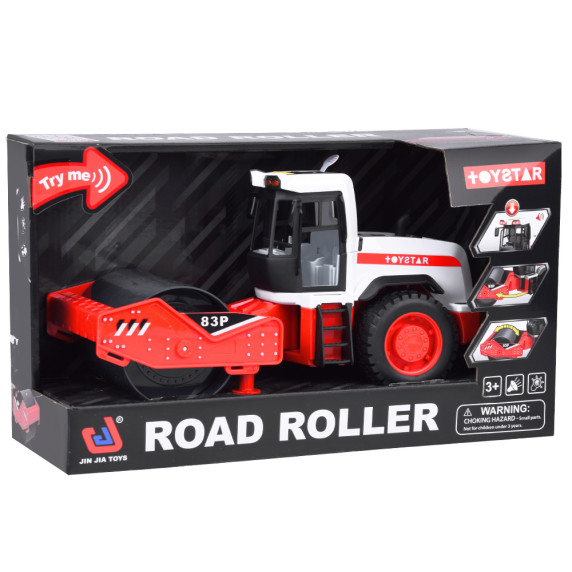 Tractor cu compactor pentru nivelare, interactiv -  Inlea4Fun ROAD ROLLER