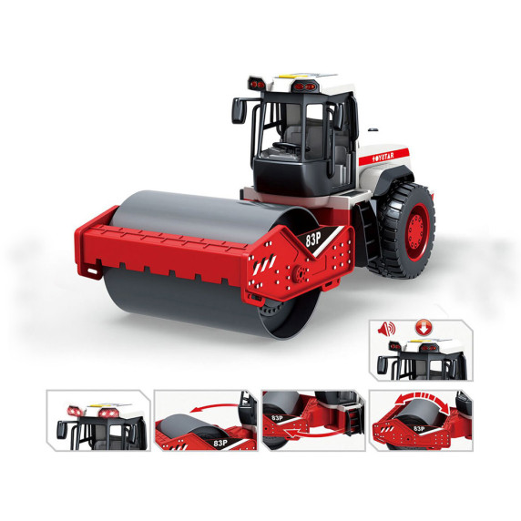 Tractor cu compactor pentru nivelare, interactiv -  Inlea4Fun ROAD ROLLER