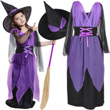 Detský kostým čarodejnica Inlea4Fun LOVELY WITCH GIRL - veľkosť M 110-120 cm - 