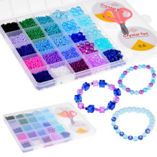 Set de mărgele 24 culori - Inlea4Fun CRYSTAL TEC 0.8 - 