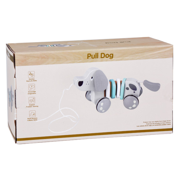 Câine de tragere din lemn - Inlea4Fun PULL DOG ZA5376