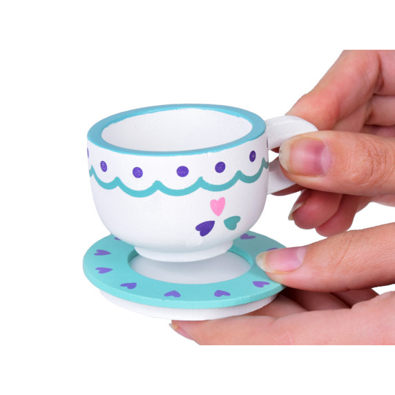 Set servire ceai pentru copii, din lemn - Inlea4Fun TEA SET TRAY