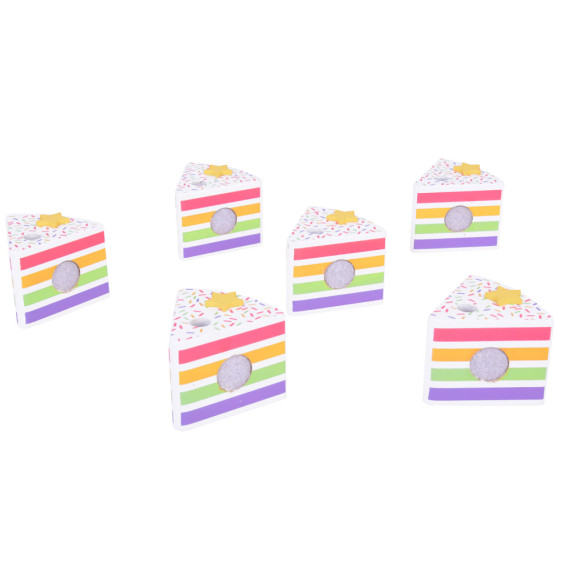 Fa szeletelhető torta Inlea4Fun WOODEN RAINBOW BIRTHDAY CAKE