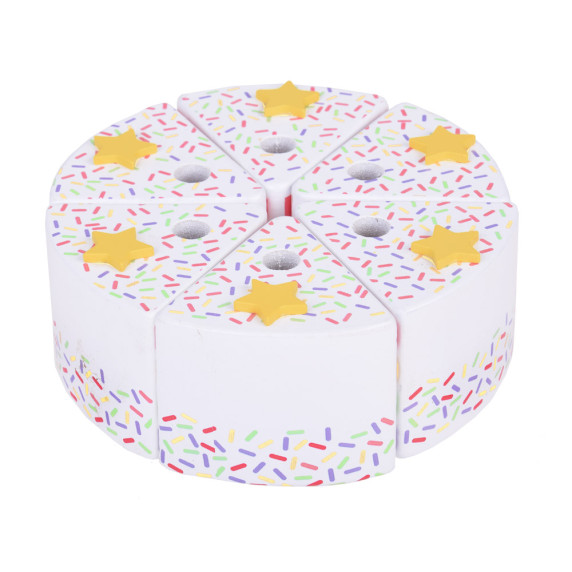 Fa szeletelhető torta Inlea4Fun WOODEN RAINBOW BIRTHDAY CAKE