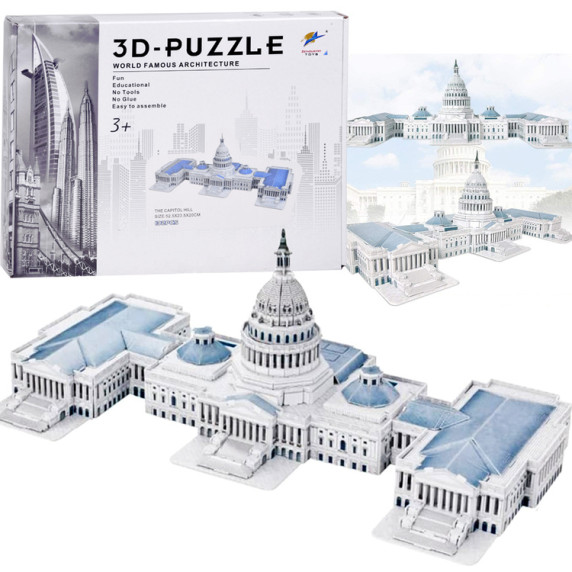 Puzzle 3D The Capitol Hill, Congresul Statelor Unite 132 de elemente