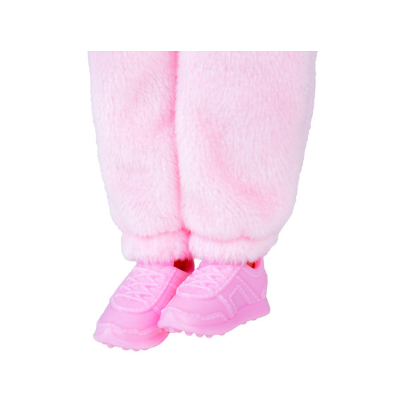 Játékbaba Anlily 30 cm rózsaszín kezeslábasban Inlea4Fun ANIMAL JUMPSUITS