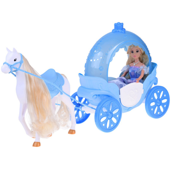 Hercegnő baba lóval és hintóval ANLILY COLLECTION Princess Carriage