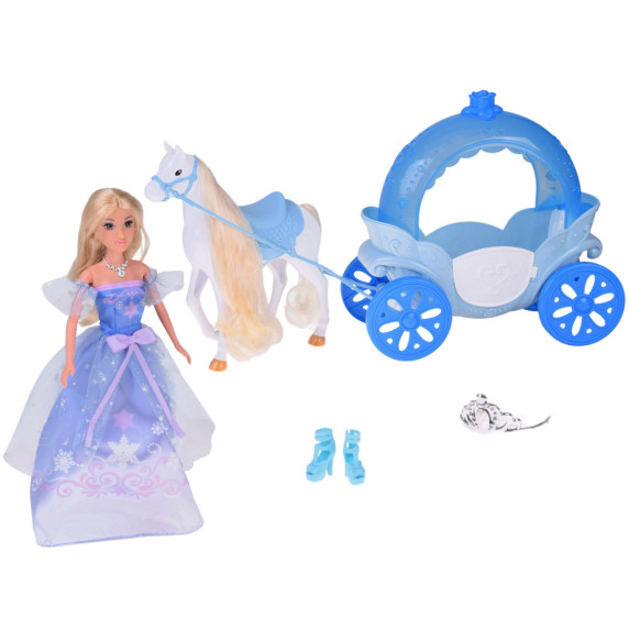 Hercegnő baba lóval és hintóval ANLILY COLLECTION Princess Carriage